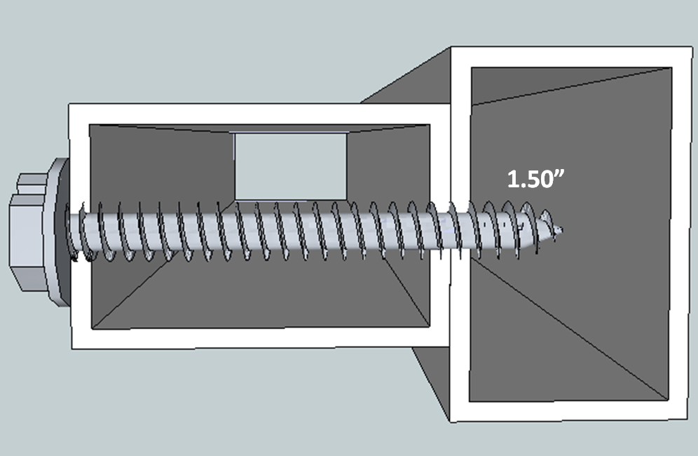1.5 inch screw in composite stick